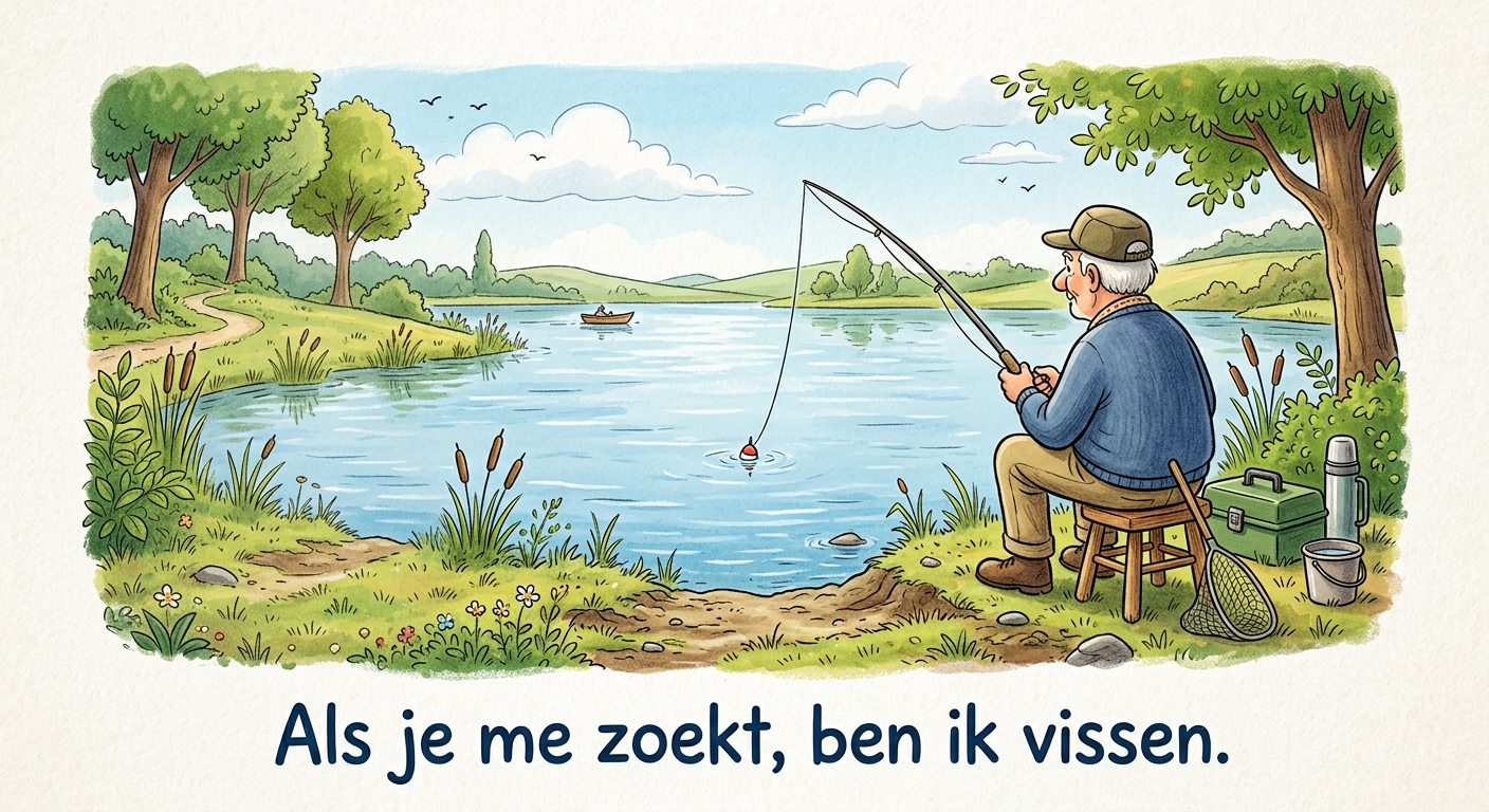 Als je me zoekt, ben ik vissen